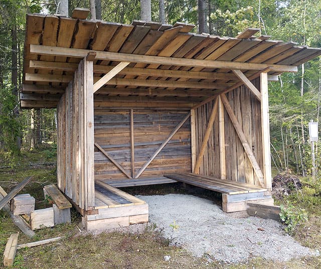 Närbild på vindskyddet framifrån