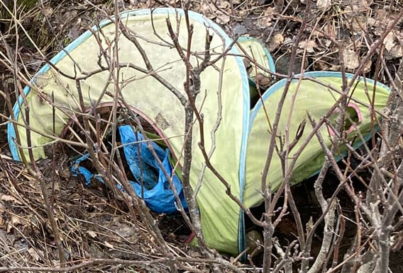 Ett cykelkapell i diket