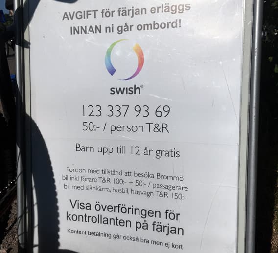 Trottoarpratare med Swish-nummer