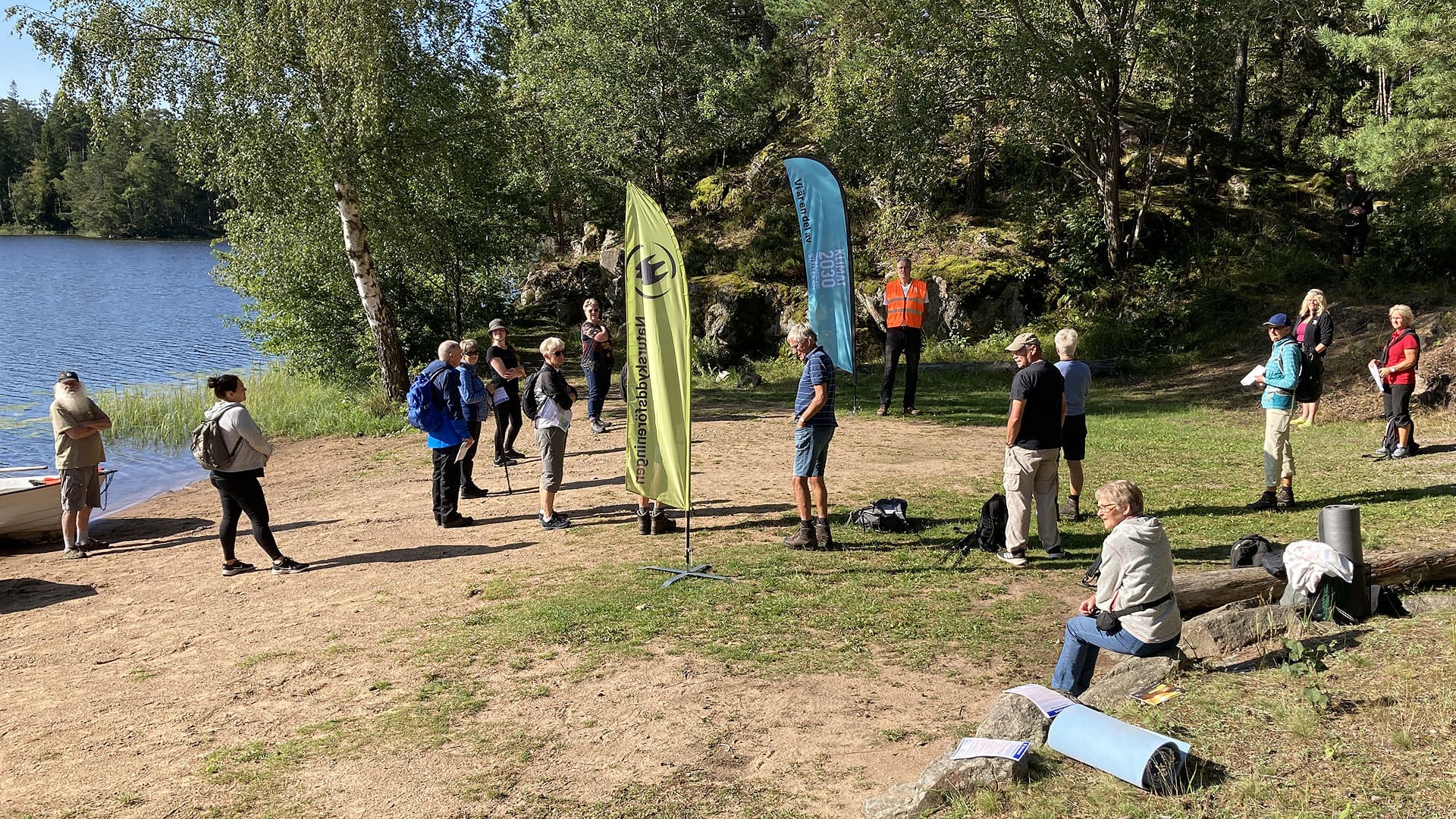 Samling på strand