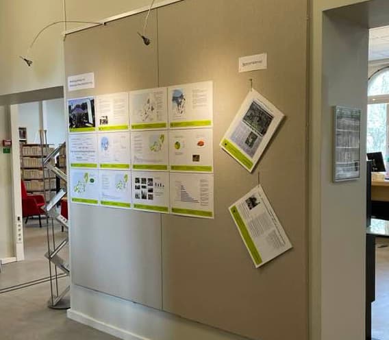 Många A3-utskrifter på anslagstavla