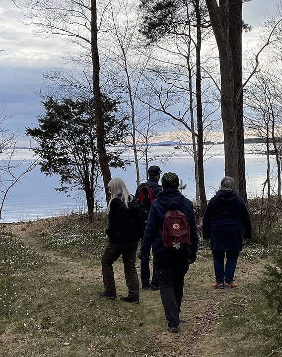 Gänget närmar sig sjön