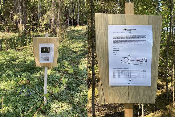 Skogskursens skyltar