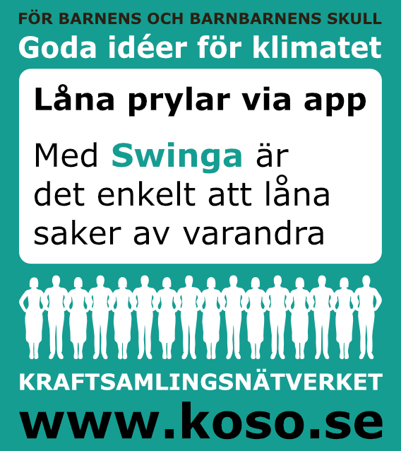 Den framhävda texten är Låna prylar via app