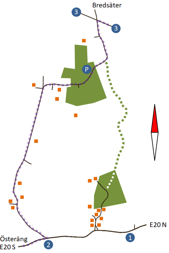 Karta över skogarna