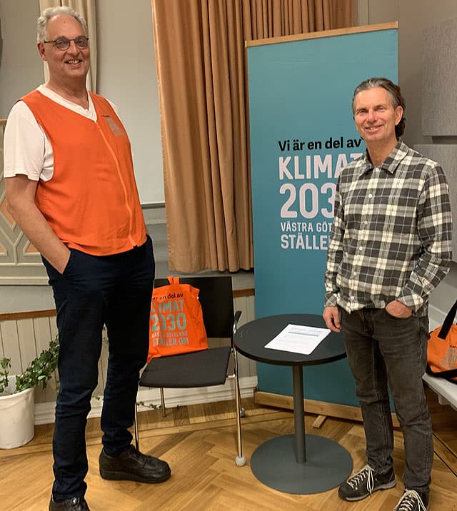 Jan och Anders vid Klimat 2030-rollup