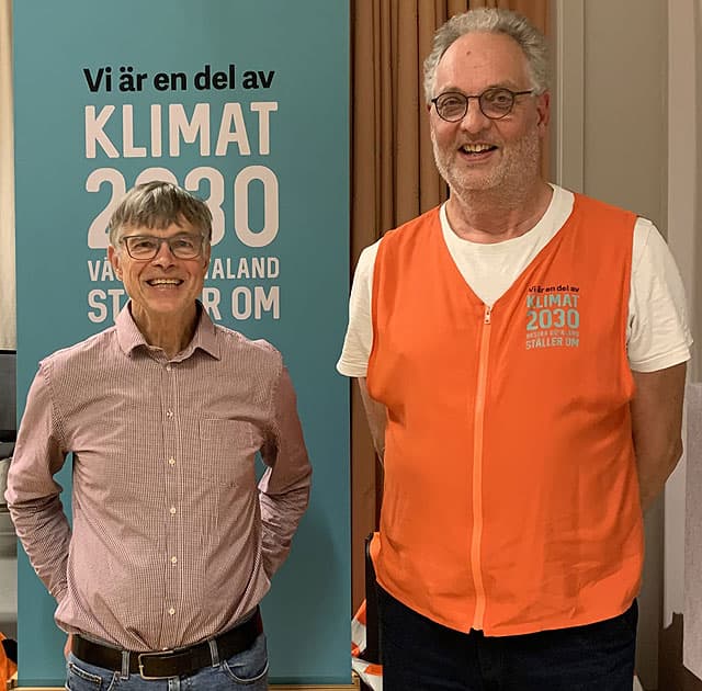 Mats och Jan vid Klimat 2030-rollup