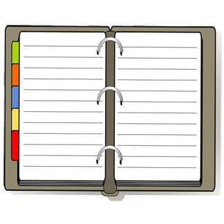 En uppslagen kalender