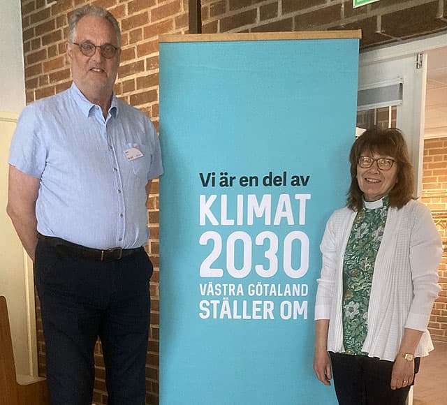 Jan Bertilsson och Solveig Bäckman vid Klimat 2030-rollup