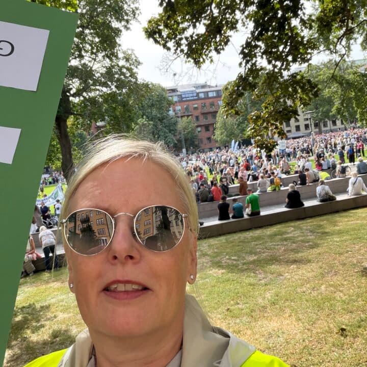 Deltagare på klimatdemonstration